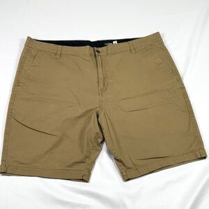 Volcom‎ Men's Tan Khaki Flat Front Shorts Size 40